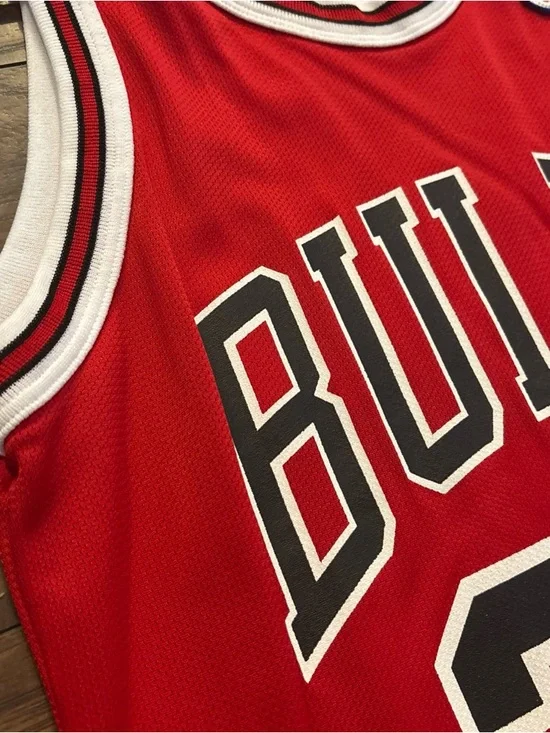 Vintage Champion- Michael Jordan- Chicago Bulls Jersey (red) size 40 - Picture 6 of 9